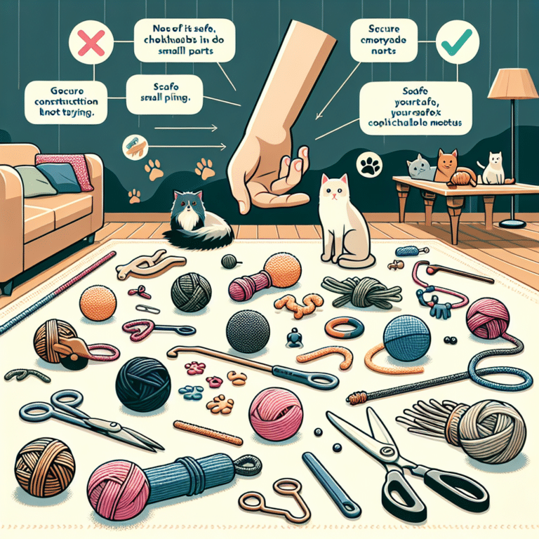Avoiding choking hazards in DIY cat toys