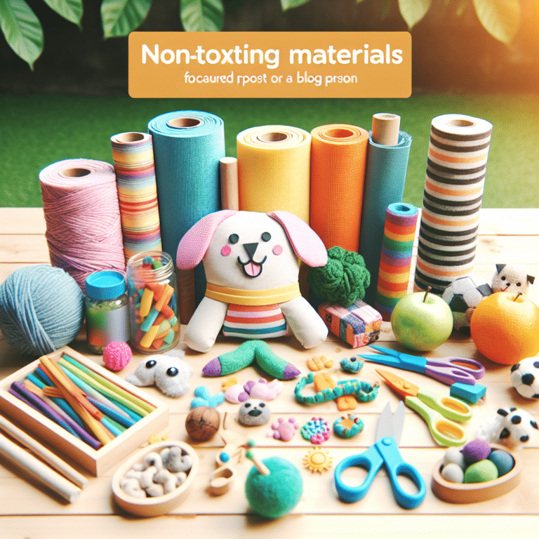 Non-toxic materials for pet DIY toys